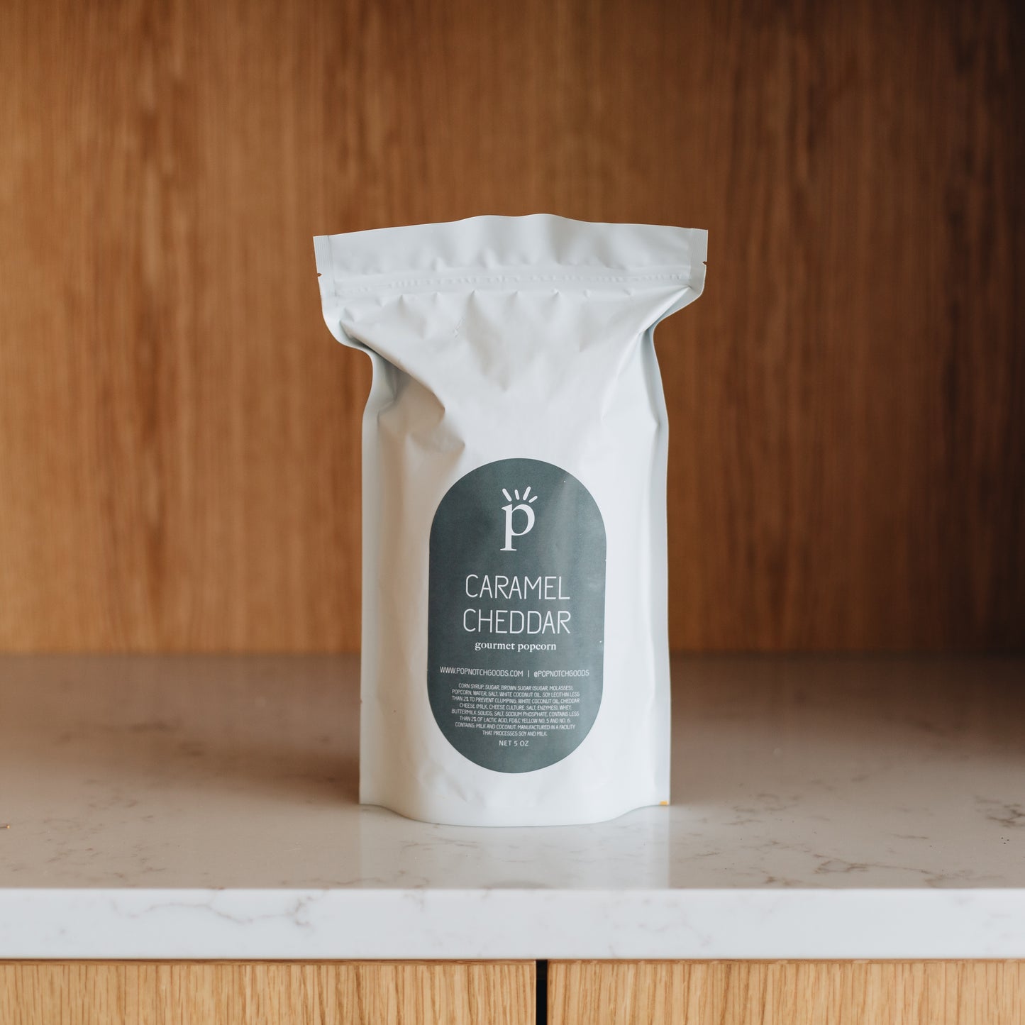 A delicious combination of sweet and savory popcorn. Our Caramel Cheddar popcorn is difficult to put down. Order online now or stop in and grab a bag of this delicious combination of popcorn. Featured is our Large Bag of Caramel Cheddar (5oz)