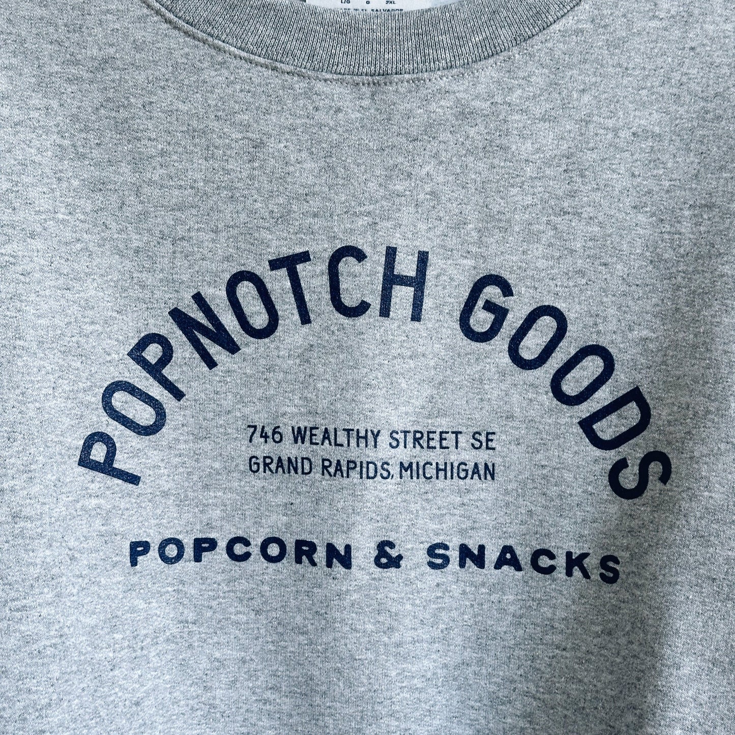 Popnotch Crewneck - Heather Grey