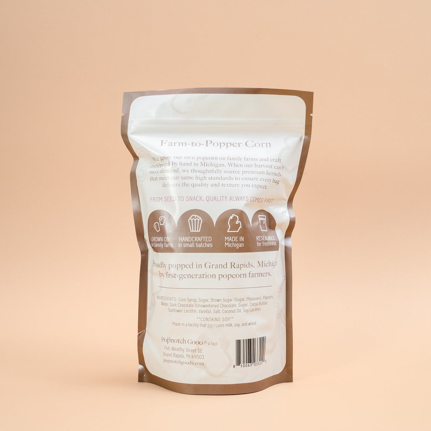 Dark Chocolate Caramel Sea Salt Gourmet Popcorn | Popnotch Goods
